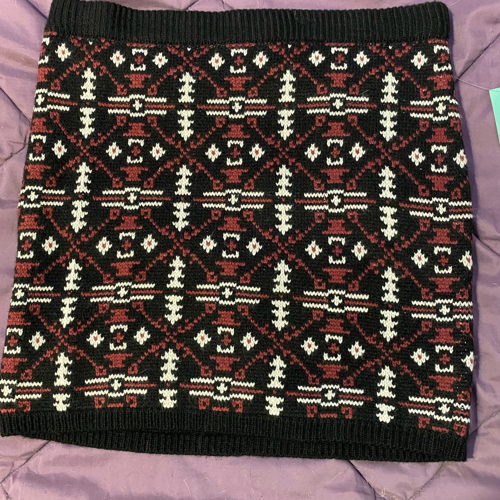 Maurices Black and Red Mini Skirt